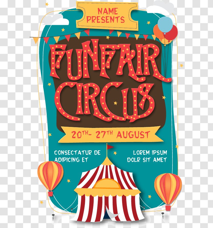 Circus Flyer Poster Traveling Carnival - Banner - Vector Transparent PNG