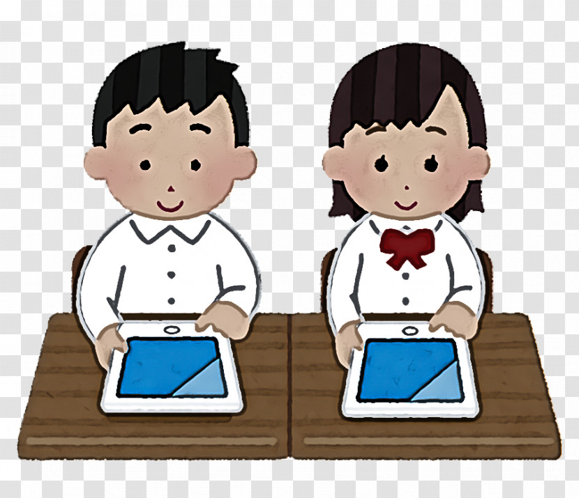 Cartoon Child Learning Transparent PNG
