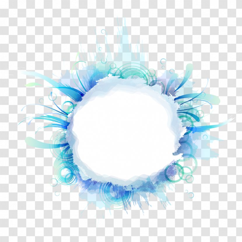Watercolor Blue Circle - Disk - Aqua Transparent PNG