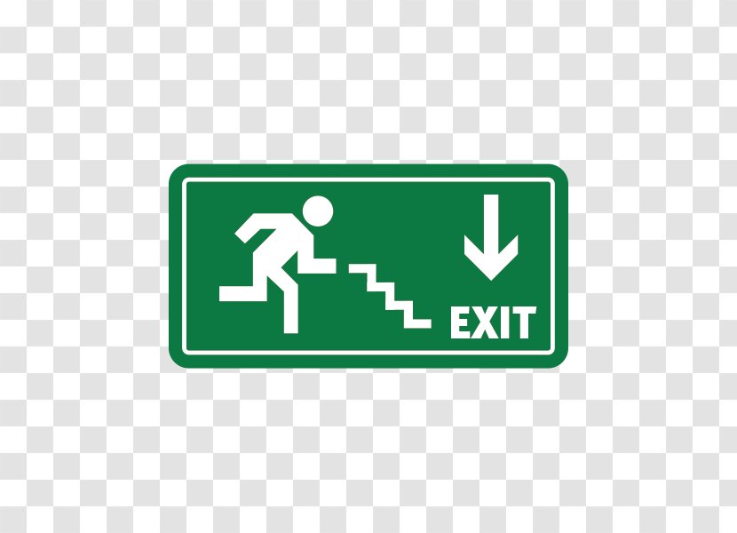 Exit Sign Emergency Sticker Stock Illustration - Brand - Right Transparent PNG