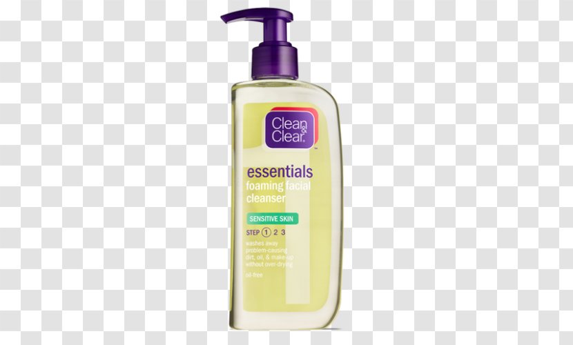 Clean & Clear ESSENTIALS Foaming Facial Cleanser Sensitive Skin Cosmetics - Liquid - Face Transparent PNG