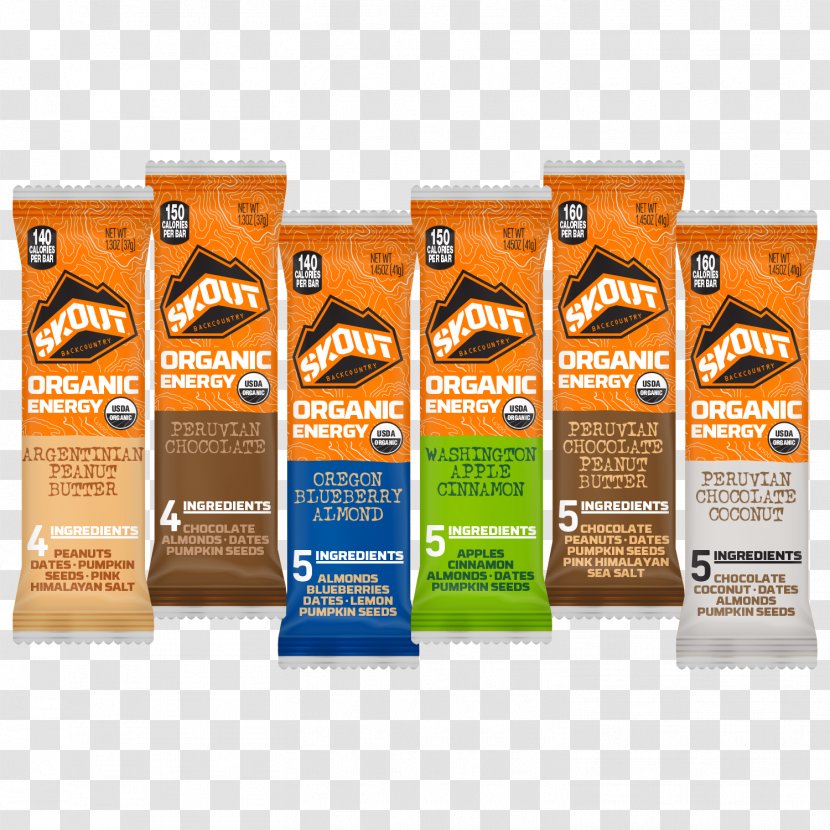 Organic Food Flavor Energy Bar Skout Backcountry LLC Certification - Label Transparent PNG