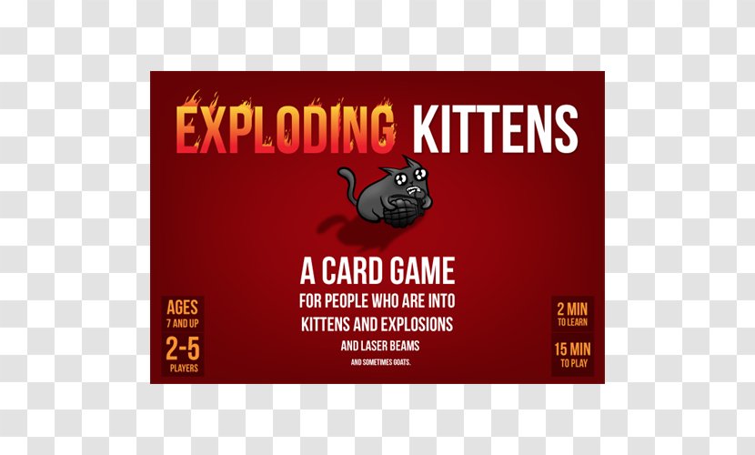 Exploding Kittens Playing Card Game - Kitten Transparent PNG