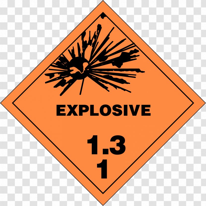 Placard Dangerous Goods Explosive Material Explosion Sticker - Powder Transparent PNG