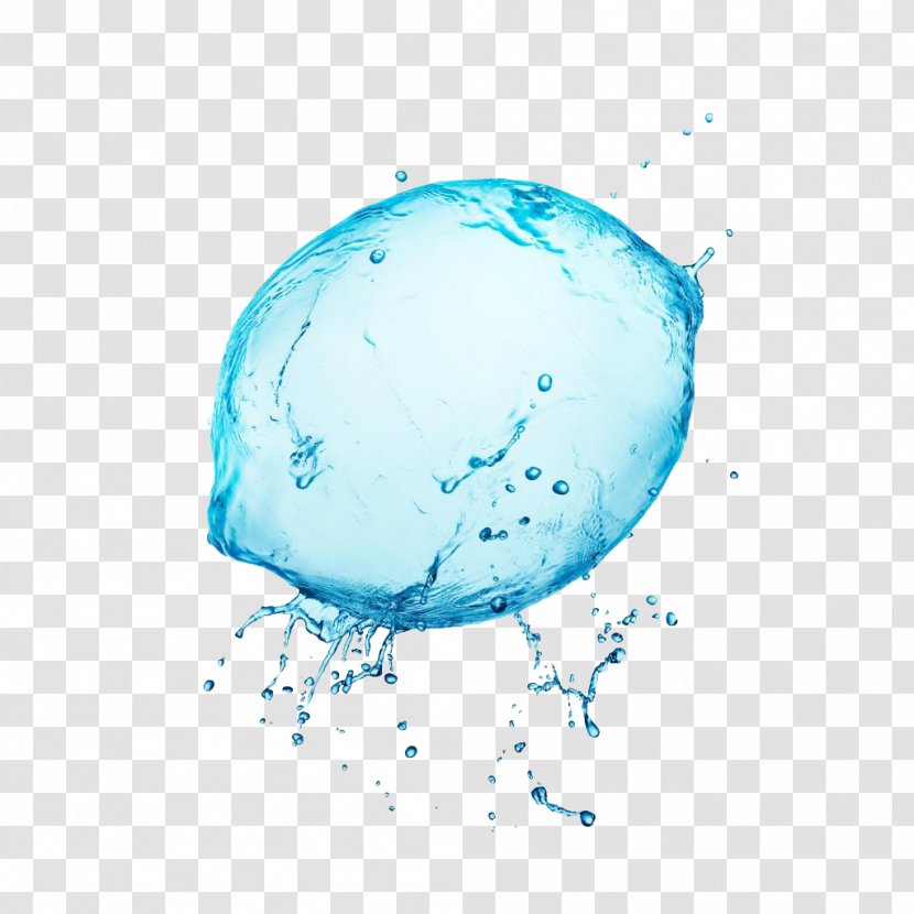 Lemon Splash Water Liquid Drop - Sphere - Drops Transparent PNG