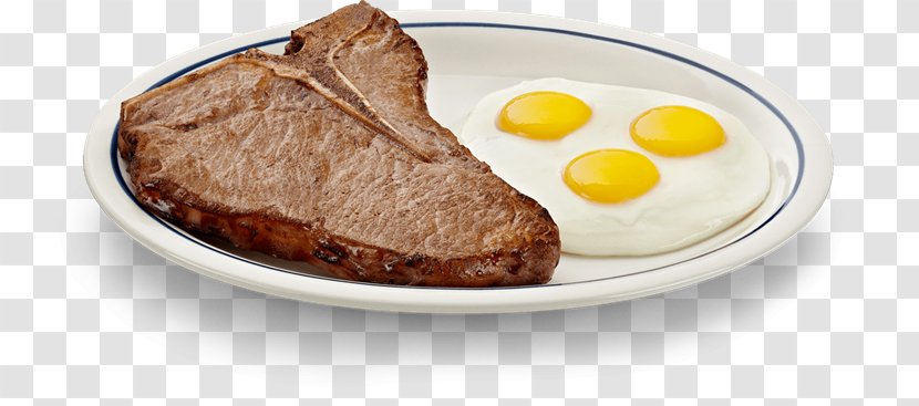 Steak And Eggs Pancake Breakfast Beefsteak - Meat Chop Transparent PNG