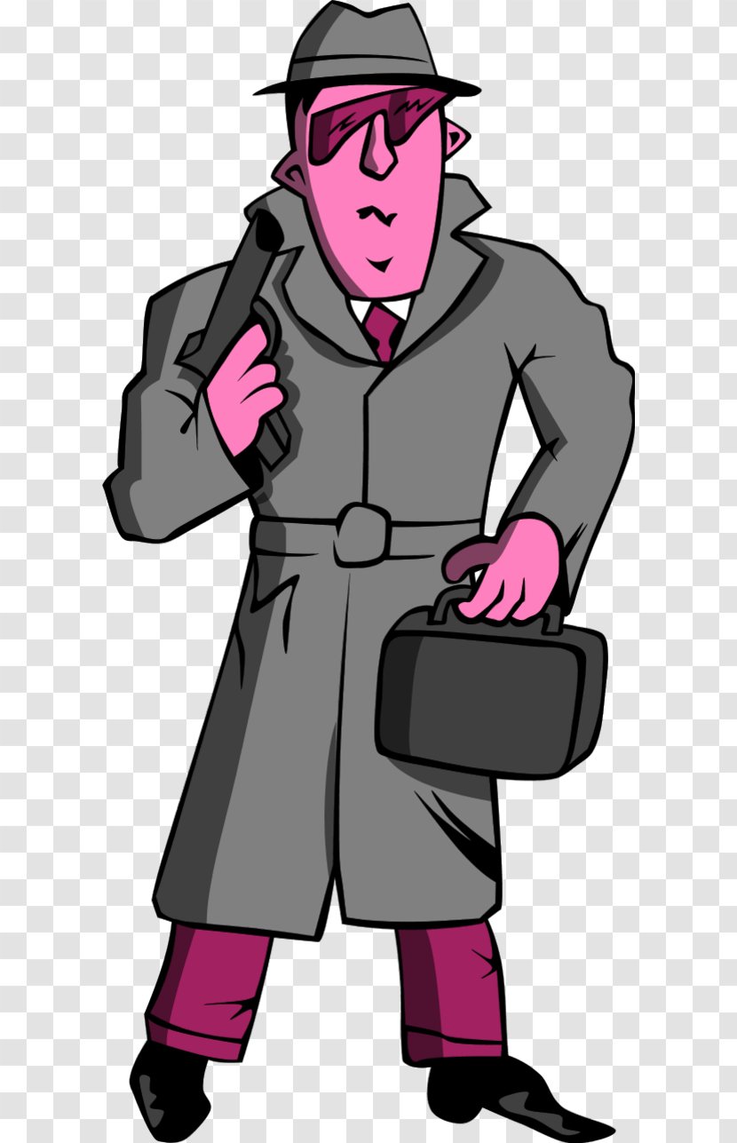 Espionage Special Agent Clip Art - Magenta - Gun Images Free Transparent PNG