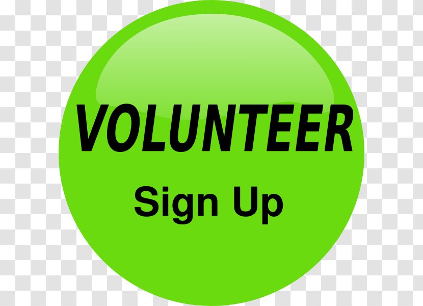 Parent-Teacher Association Volunteering Donation Clip Art - Green - Sign Up Button Transparent PNG