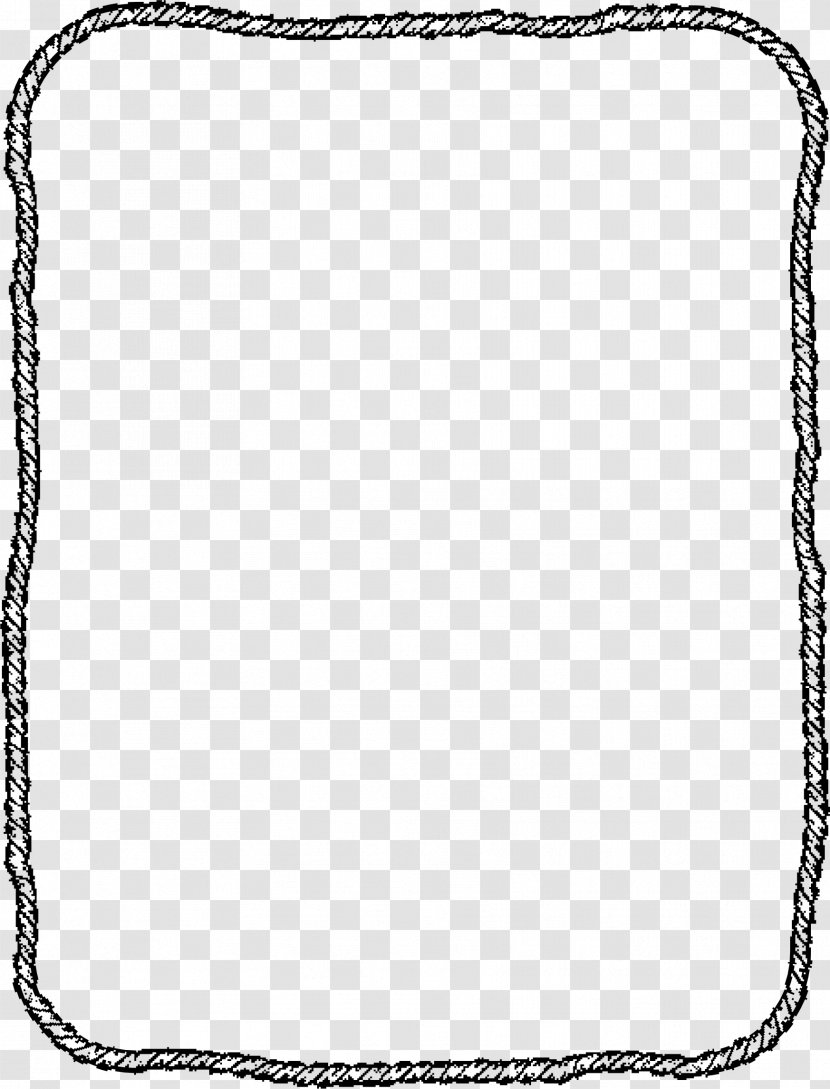 Rope Clip Art - Black And White - Frame Transparent PNG