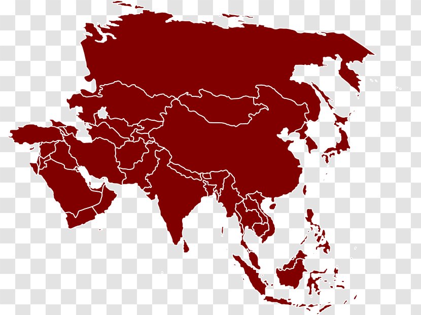Asia Continent Europe Clip Art - Map Transparent PNG