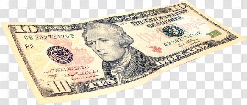 United States Ten-dollar Bill Dollar One-dollar Banknote Money - Handling Transparent PNG