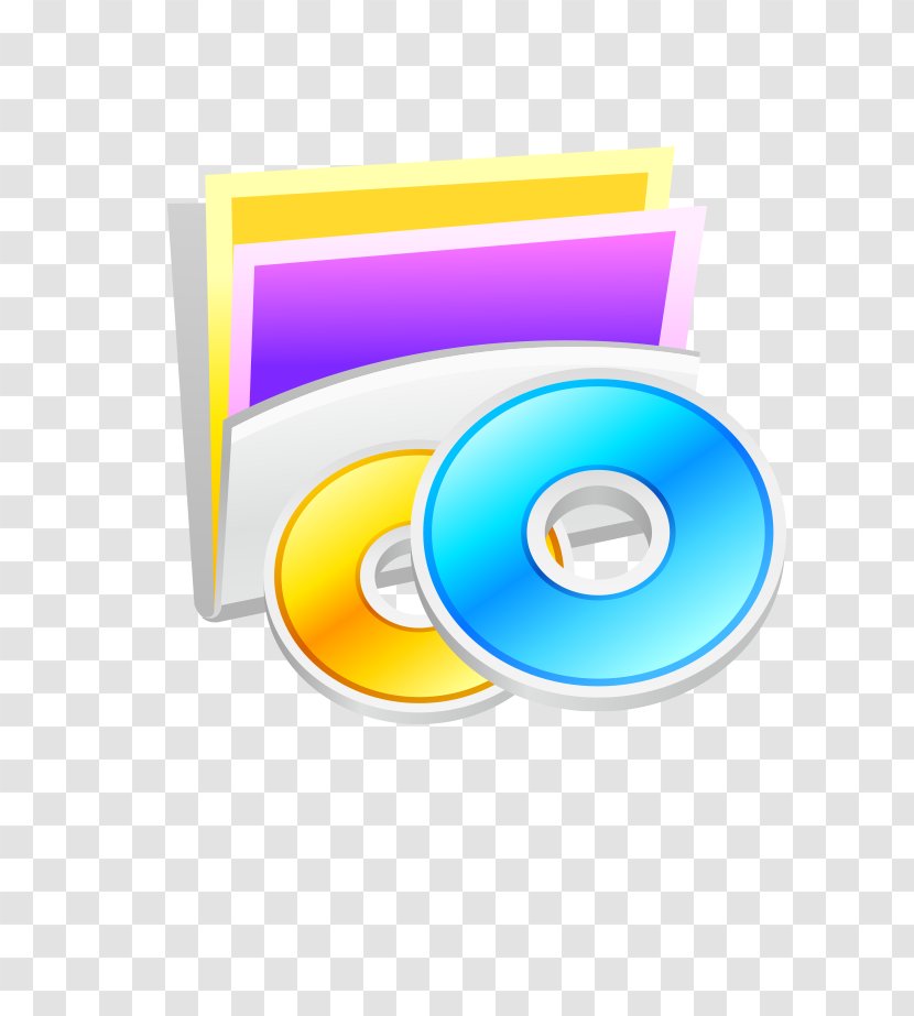 Compact Disc Optical - Frame - Color Cartoon CD Transparent PNG