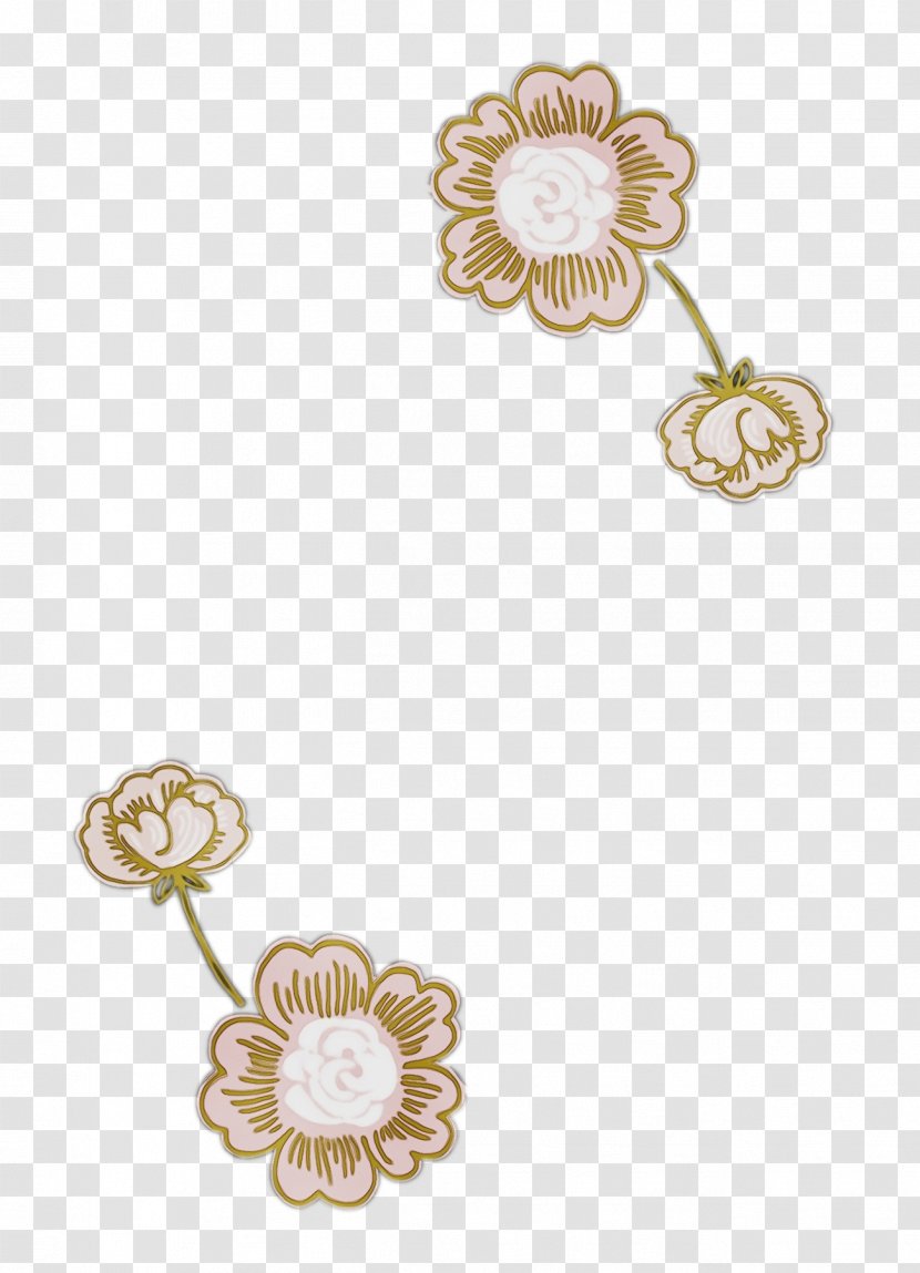 Watercolor Flower - Body Jewelry Transparent PNG