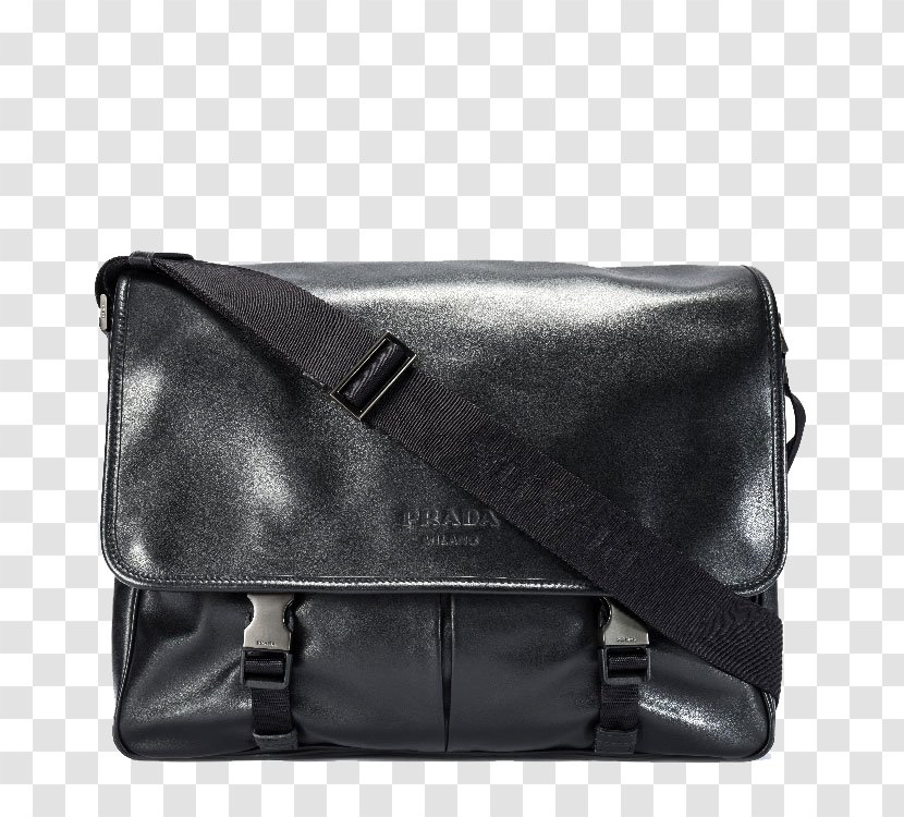 Messenger Bag Prada Handbag - PRADA / Men's Leather Transparent PNG
