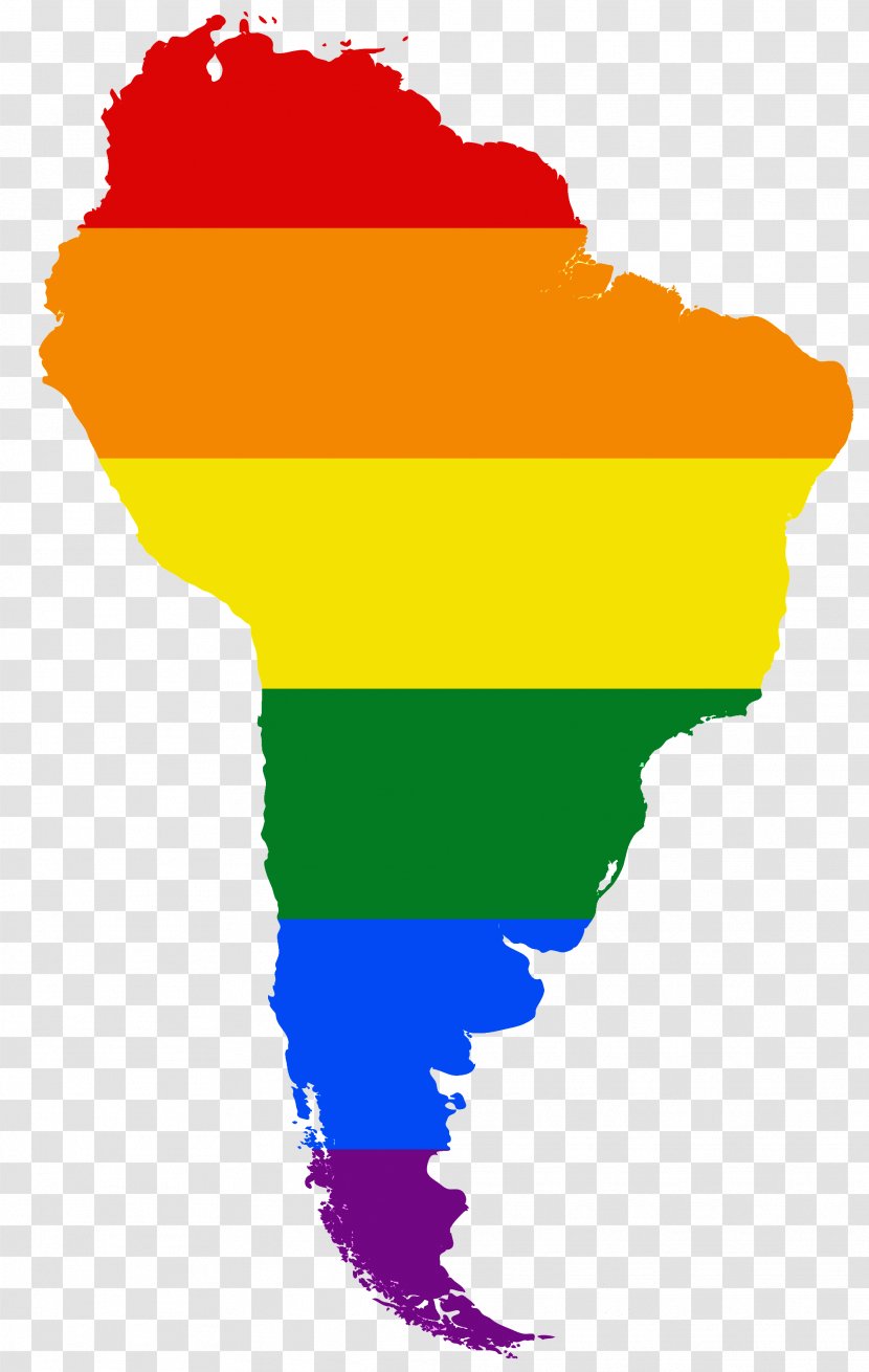 South America Latin Map - Yellow - 7.25% Transparent PNG