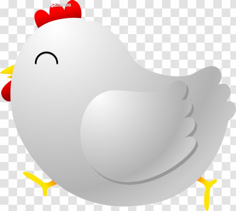Chicken Rooster Cartoon Caricature Sticker - Poultry - Resource Center Transparent PNG