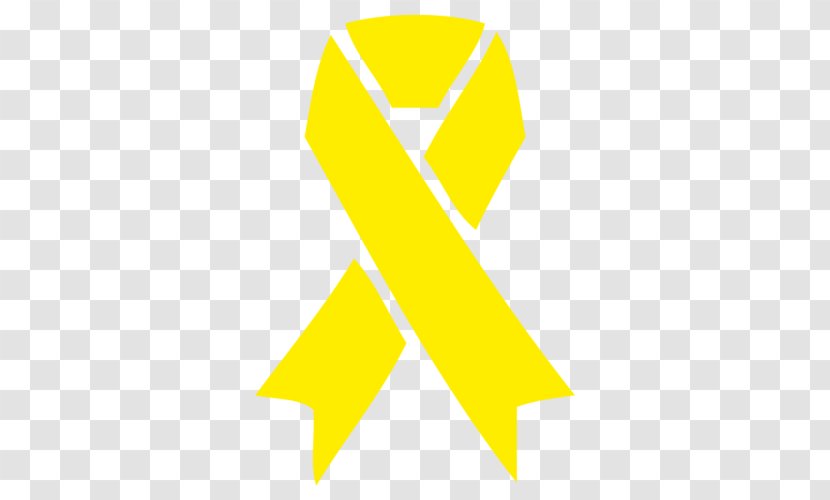 Black Ribbon Awareness Yellow Clip Art - Triangle - GOLDEN RİBBON Transparent PNG