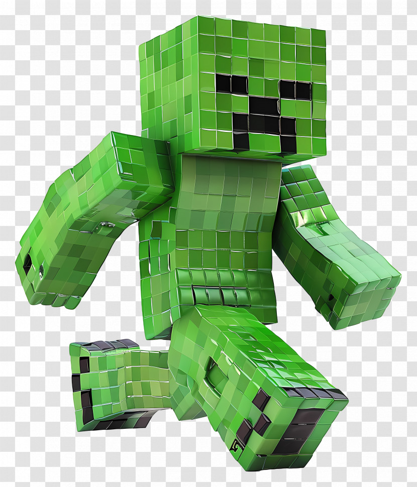 Minecraft Creeper - Green Creeper From Minecraft Transparent PNG