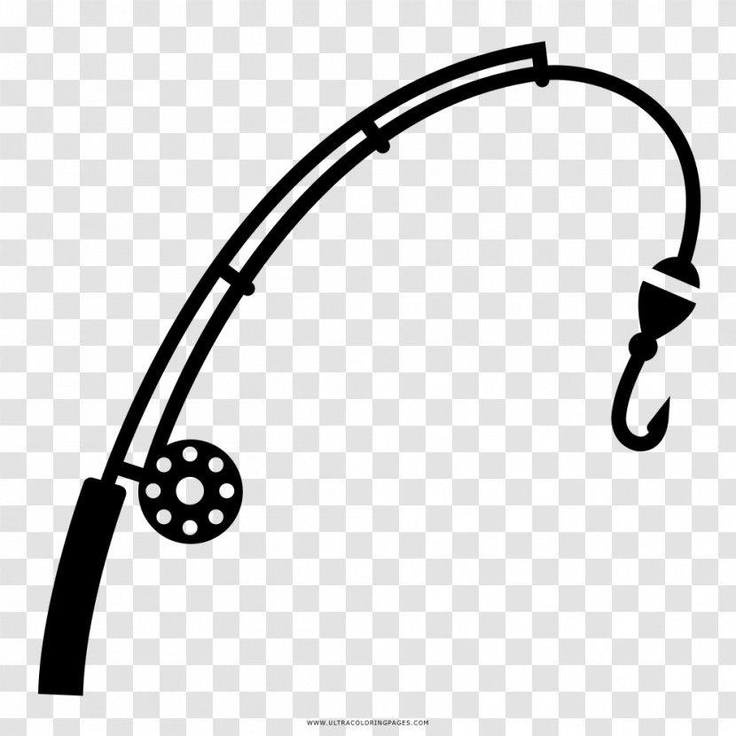 Fishing Rods Drawing Coloring Book Fish Hook - Body Jewelry Transparent PNG