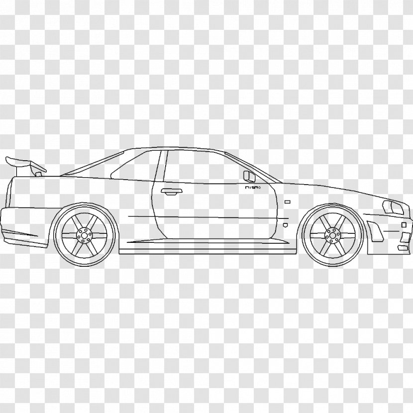 Car Door Motor Vehicle Line Art Automotive Design - Compact Transparent PNG