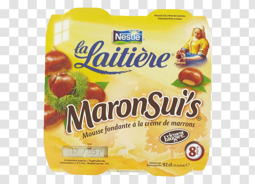 Chestnut Cream Mousse Milk Marron - Convenience Food Transparent PNG