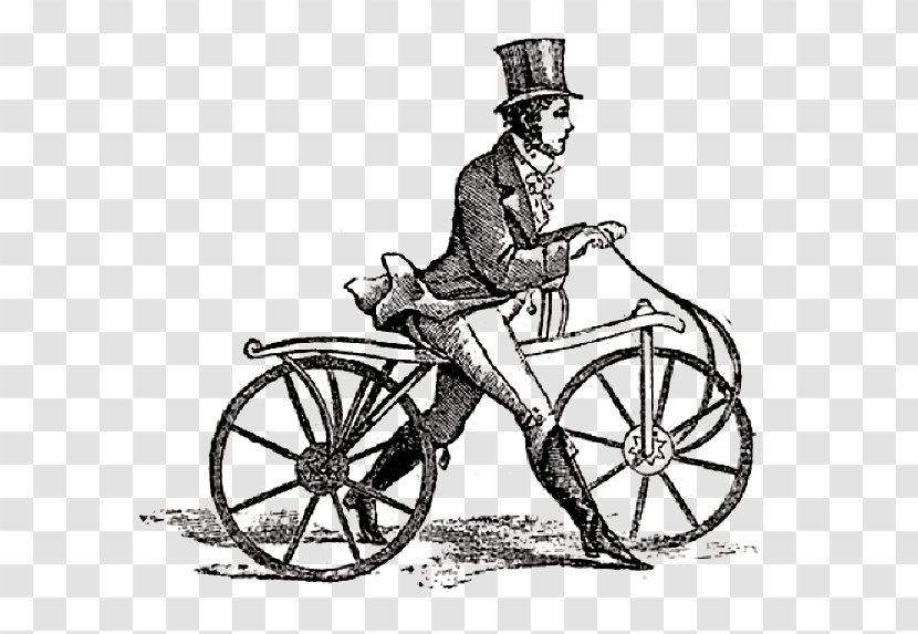 History Of The Bicycle Raleigh Grifter Velocipede Penny-farthing - Monochrome Transparent PNG