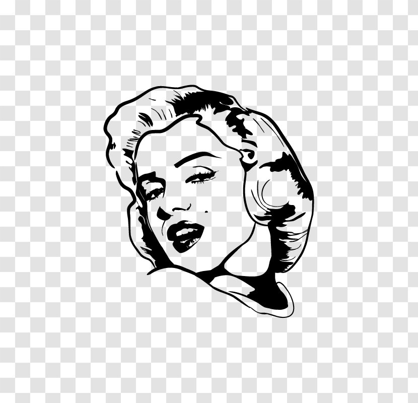 Portrait Canvas Interieur Sticker Sketch - Heart - Marilyn Monroe Decals Transparent PNG