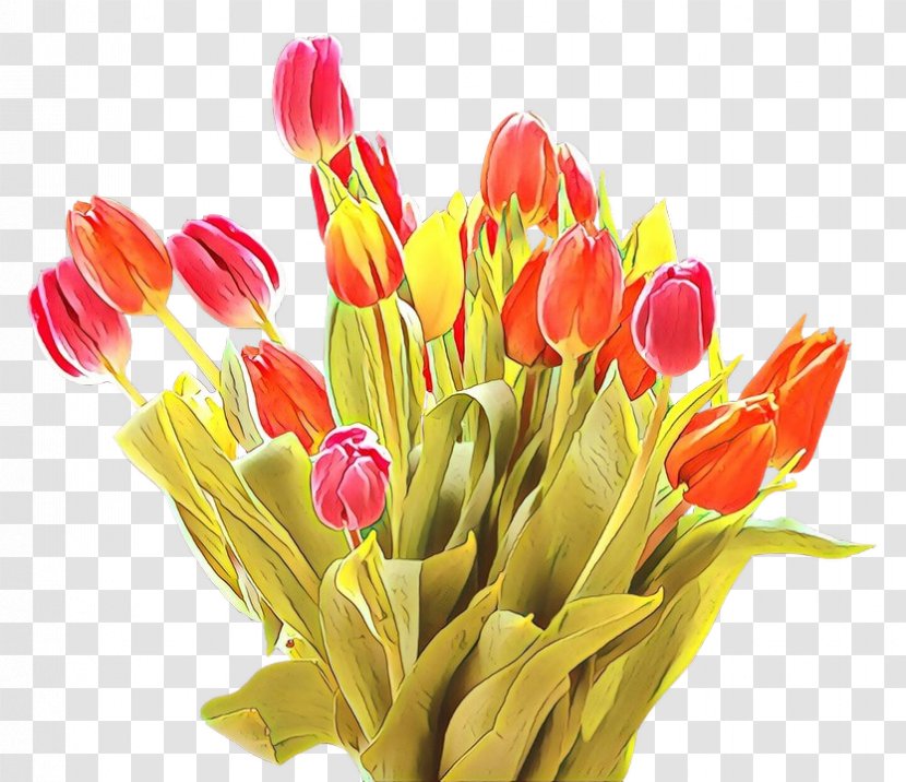 Tulip Cut Flowers Floral Design Flower Bouquet - Yellow Transparent PNG