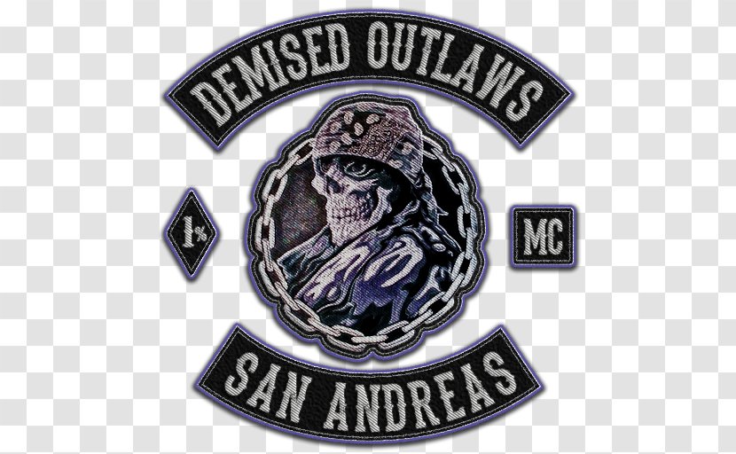 Embroidered Patch Outlaws Motorcycle Club Emblem Biker - Frame - Ambulance Transparent PNG