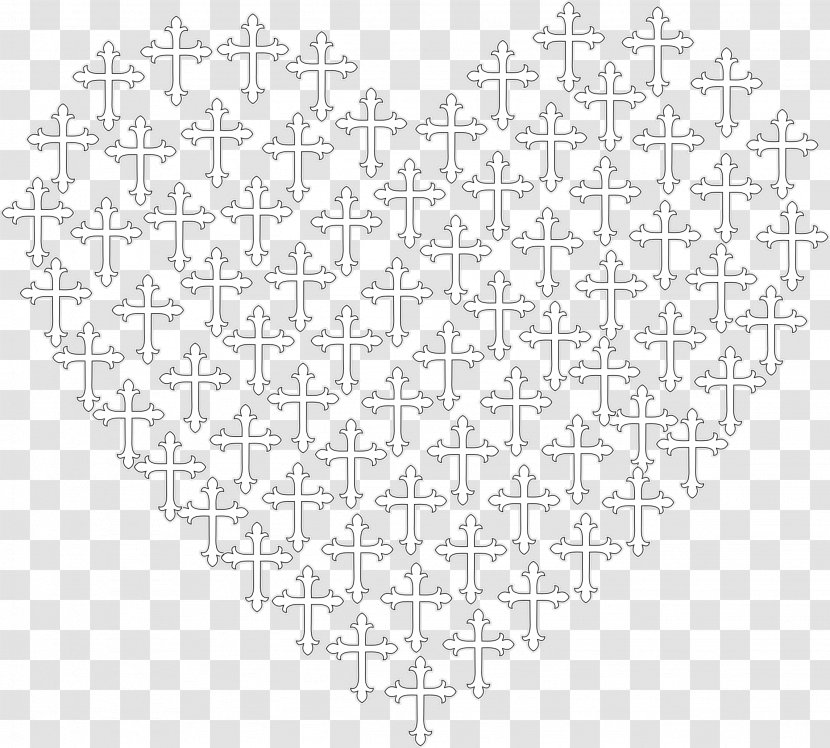 Heart Crochet Pattern - Tree - Cross Gives Perseverance Transparent PNG