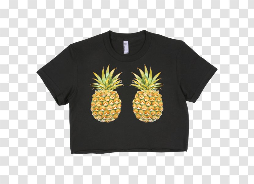 T-shirt Pineapple Crop Top Woman Transparent PNG