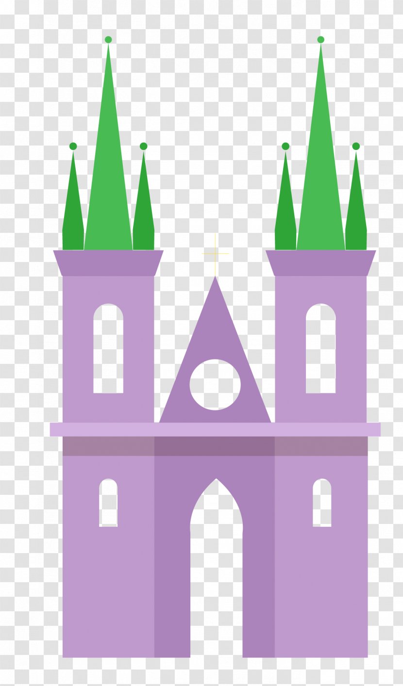 Green Clip Art - Area - Cartoon Purple Castle Transparent PNG