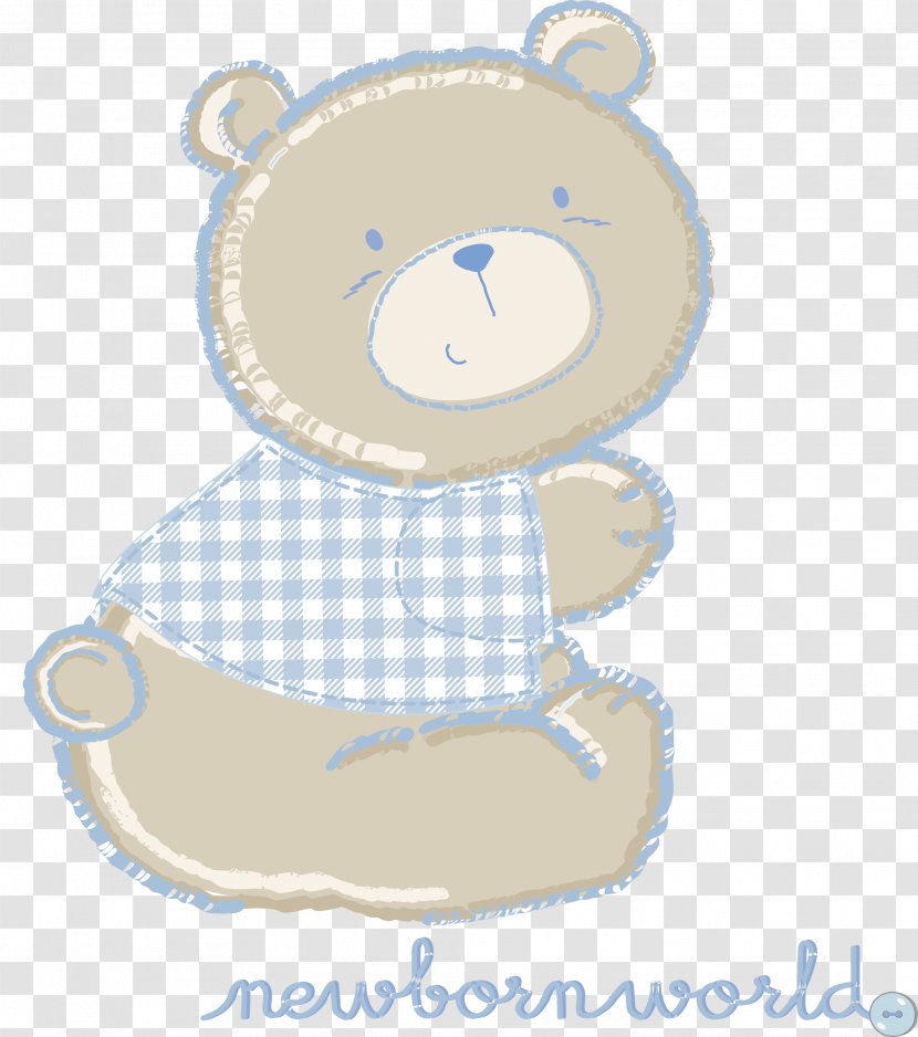 Bear Drawing Illustration - Frame - Vector Cute Hand-painted Transparent PNG