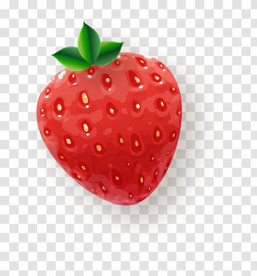 Strawberry Aedmaasikas - Hand Painted Red Transparent PNG