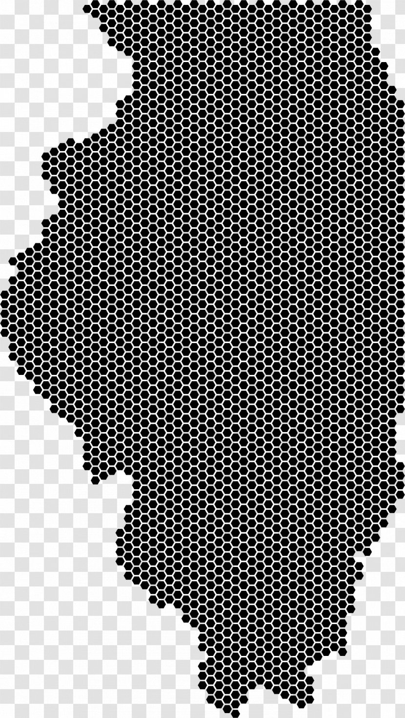 Illinois Color - Black - Mosaic Transparent PNG