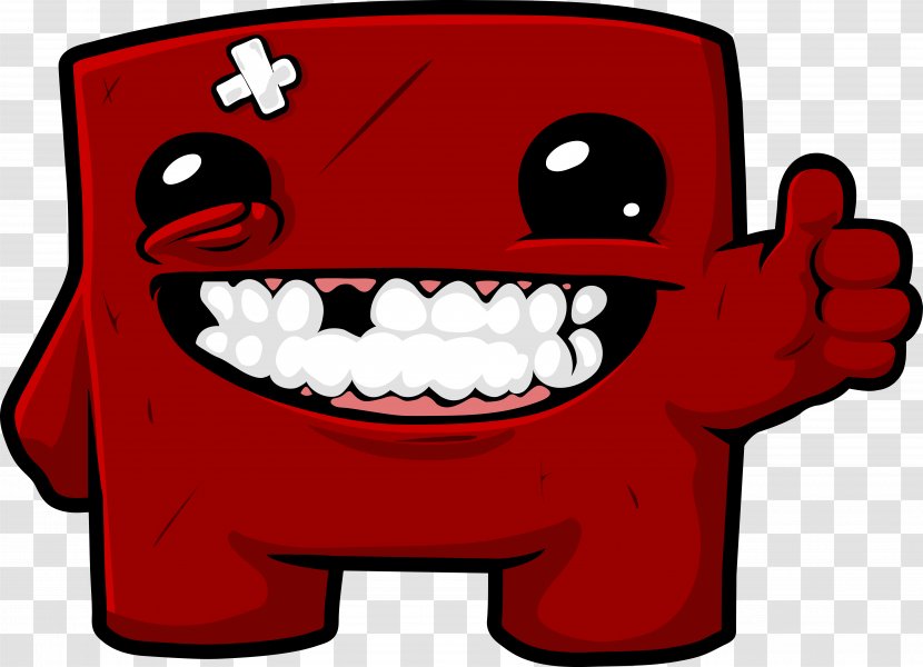Super Meat Boy Forever Xbox 360 Video Game Indie - Heart - Frame Transparent PNG