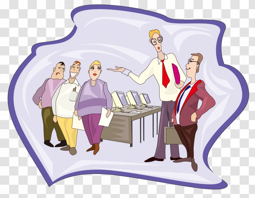 Illustration - Job - Office Meeting Scene Transparent PNG