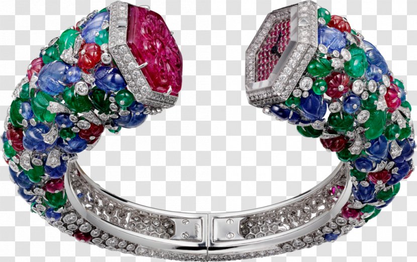 Sapphire Tutti Frutti Jewellery Cartier Watch - Creative Jewelry Transparent PNG