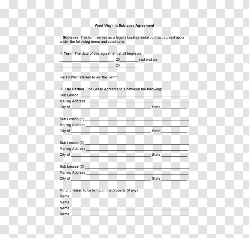 Rental Agreement Lease Contract Renting Form - Cartoon - Number 5 Transparent PNG