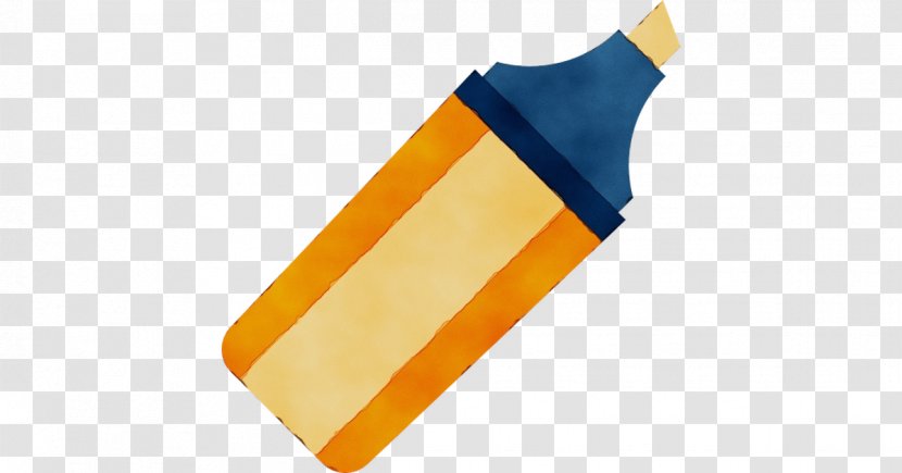 Paint Brush Cartoon - Wet Ink - Flag Orange Transparent PNG