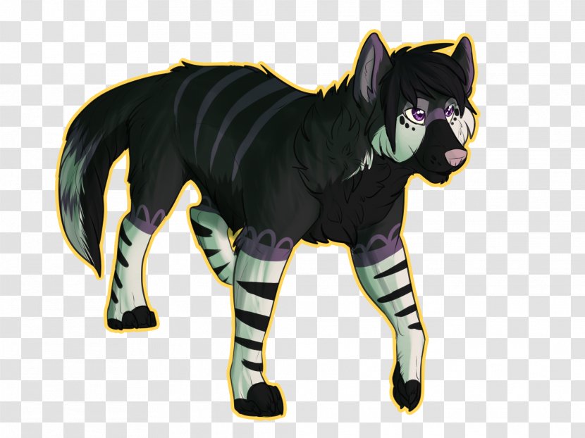 Tiger Cat Horse Puma Character - Black Transparent PNG