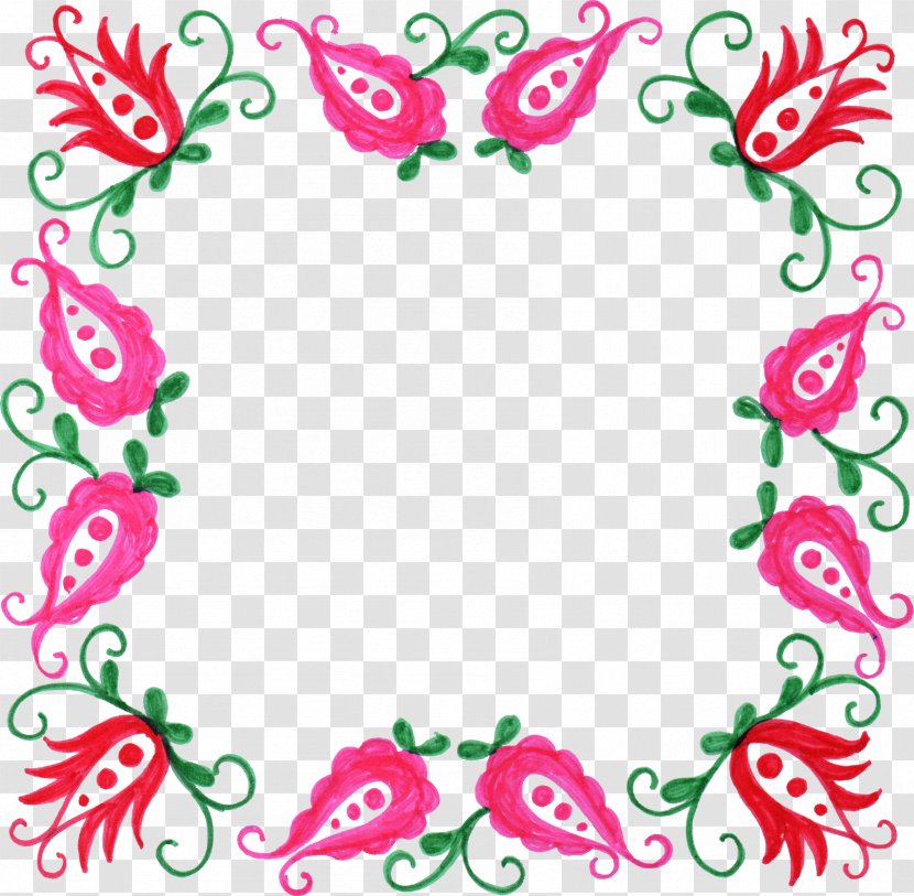 Flower Picture Frames Clip Art - Petal - Floral Frame Transparent PNG