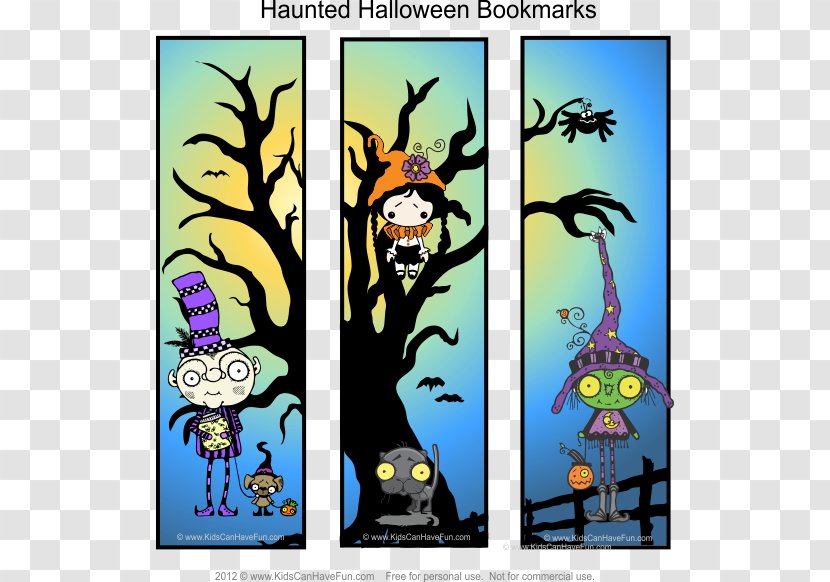 Bookmark Cartoon Paper - Page - Halloween High-grade Door Transparent PNG