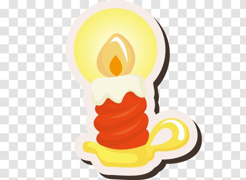 Light Clip Art - Fire - Yellow Painted Red Candle Pattern Transparent PNG