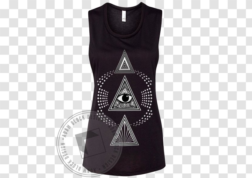 Gilets T-shirt Sleeveless Shirt Neck - T - Triangle Blocks Transparent PNG