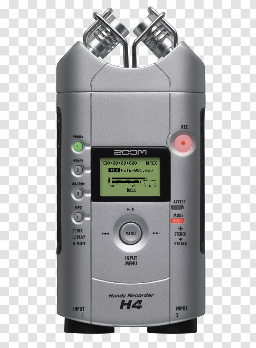 Microphone Digital Audio Zoom H4n Handy Recorder Corporation H4 - Computer Software - Video Transparent PNG