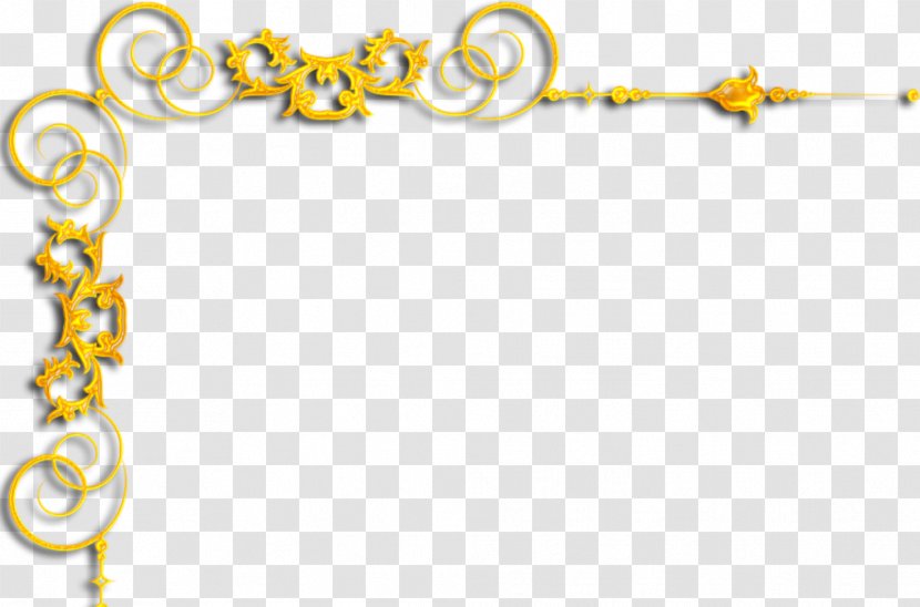 Raster Graphics Digital Image Web Browser - Gold Corner Border Transparent PNG