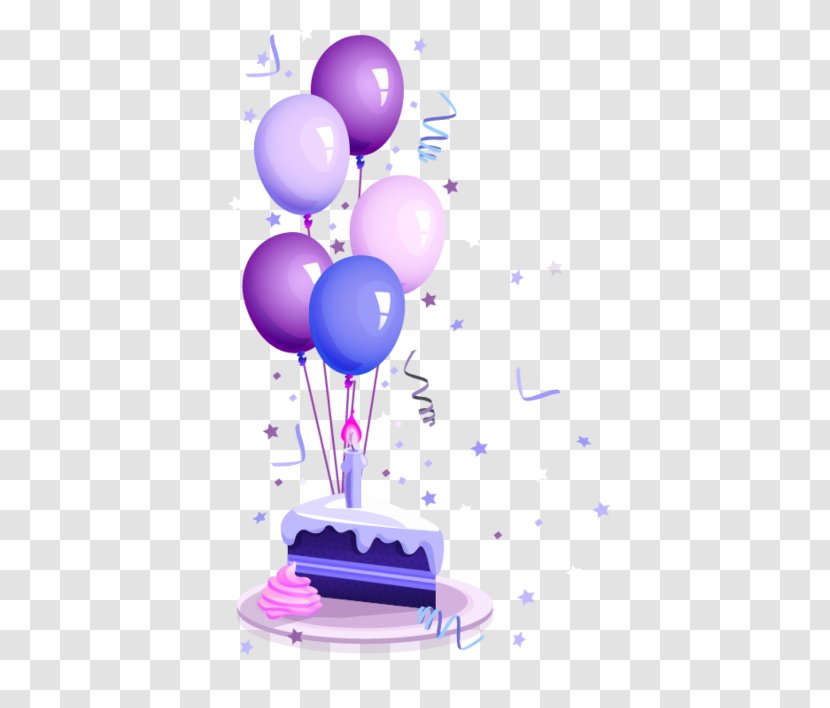 Greeting & Note Cards Happy Birthday Balloon - Purple - Wishes Transparent PNG