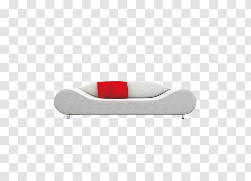 Table Couch Angle Red - Creative White Sofa Transparent PNG