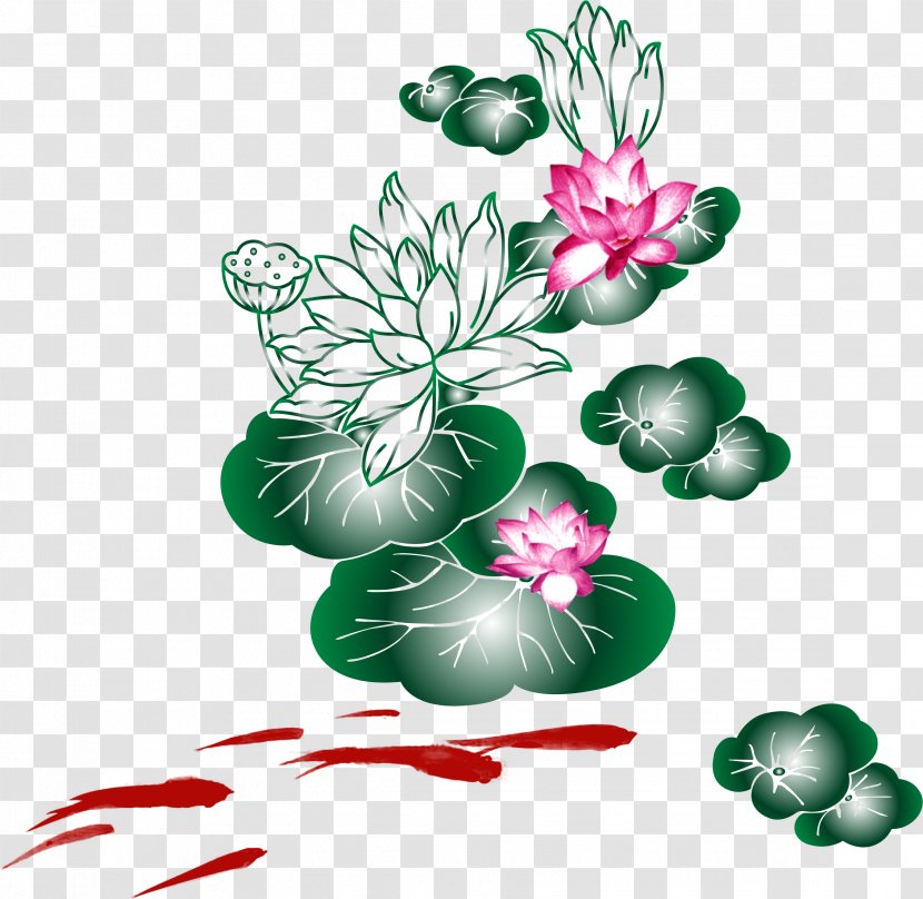 Heye Nelumbo Nucifera - Lotus Effect - Chinese Style Lotus,Lotus Leaf,fish Transparent PNG